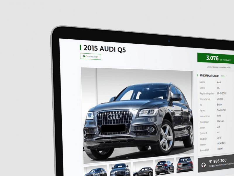 Bica Leasing A/S Website